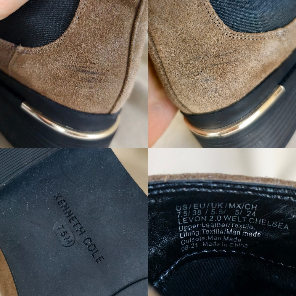 Kenneth Cole Tan Taupe Suede Ankle Boots - Picture 8 of 8